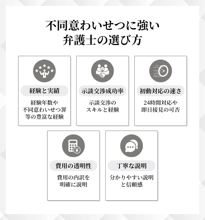 不同意わいせつに強い弁護士の選び方