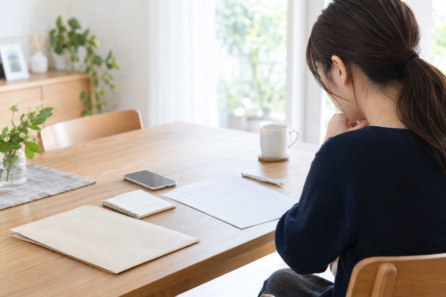 被害届を出すか悩んでいる女性